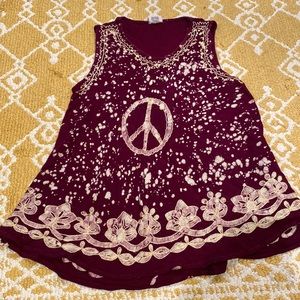 Boho Style Peace Top